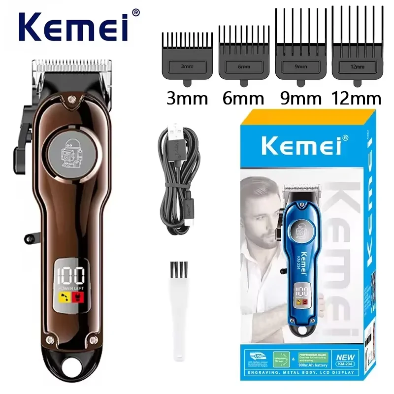 Kemei KM-234 Professional Electric Hair Clipper Cordless Hair Clipper Men\'s Hair Clipper Electric Shaver Hair Clipper For Men