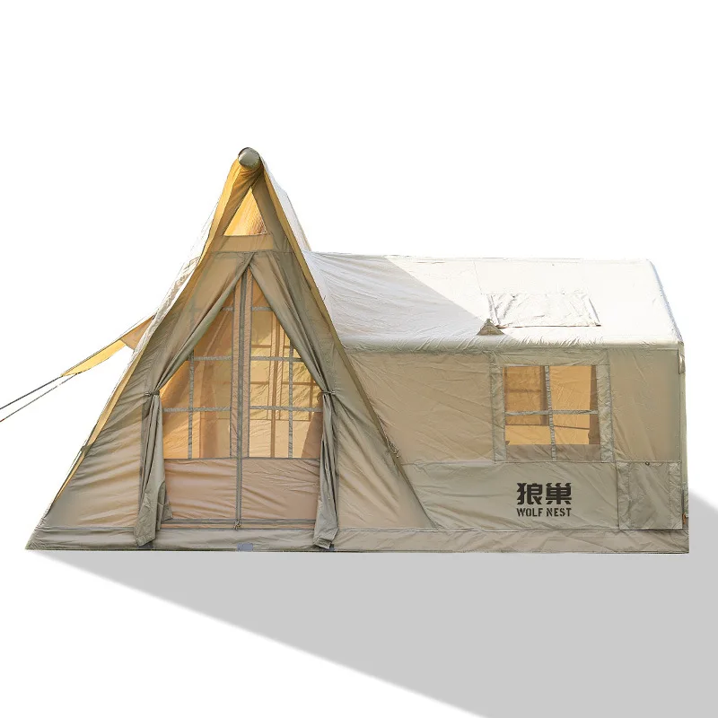 

Inflatable tent hut house outdoor light luxury camping overnight park camping villa thickened portable free construction