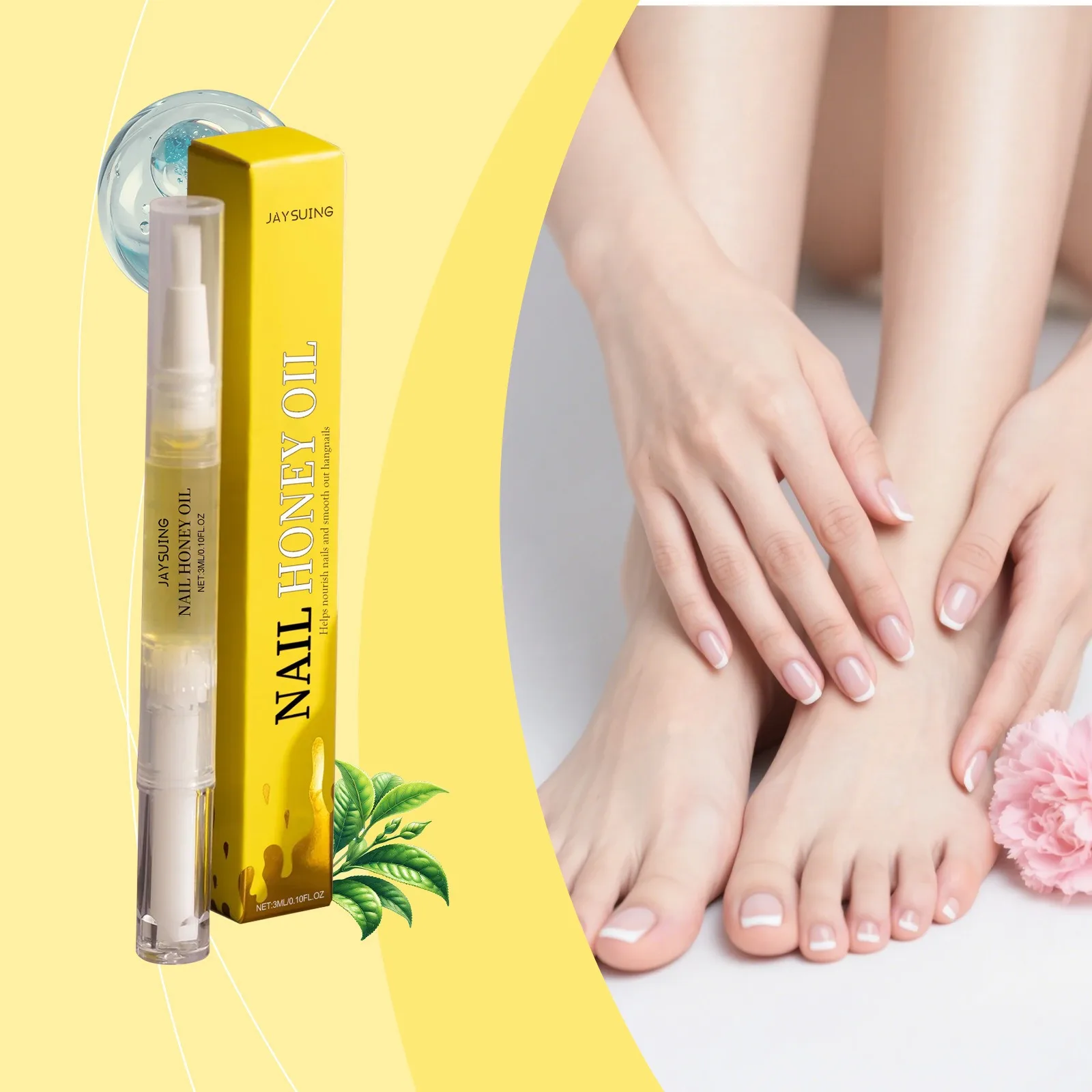 Honey Nail Oil Pen Natural Extract Nourish Repair Dry Nails Restore Cuticle Prevent Breakage Portable Daily Care Cuticle Oil Pen