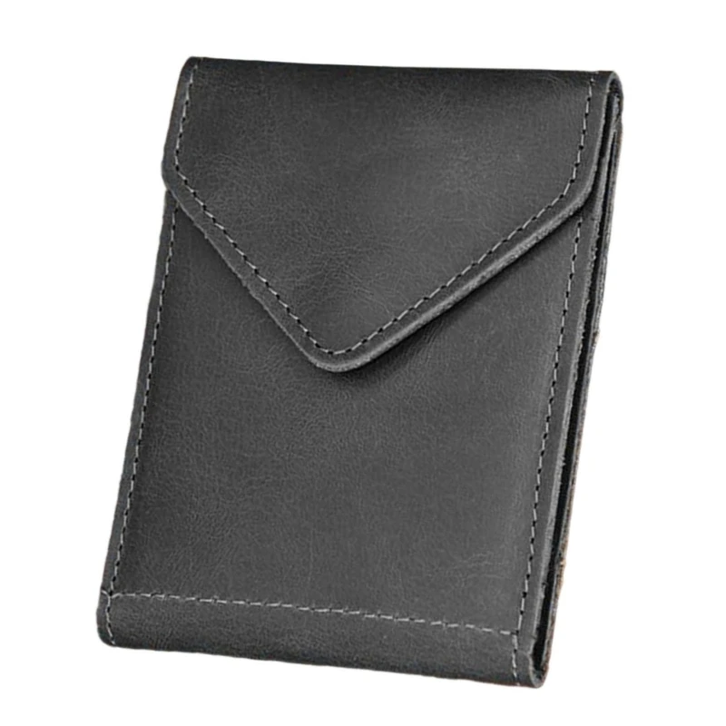 573B Retro Mens Credit Card Holder Practical PU Leather Business Card For Office Professional