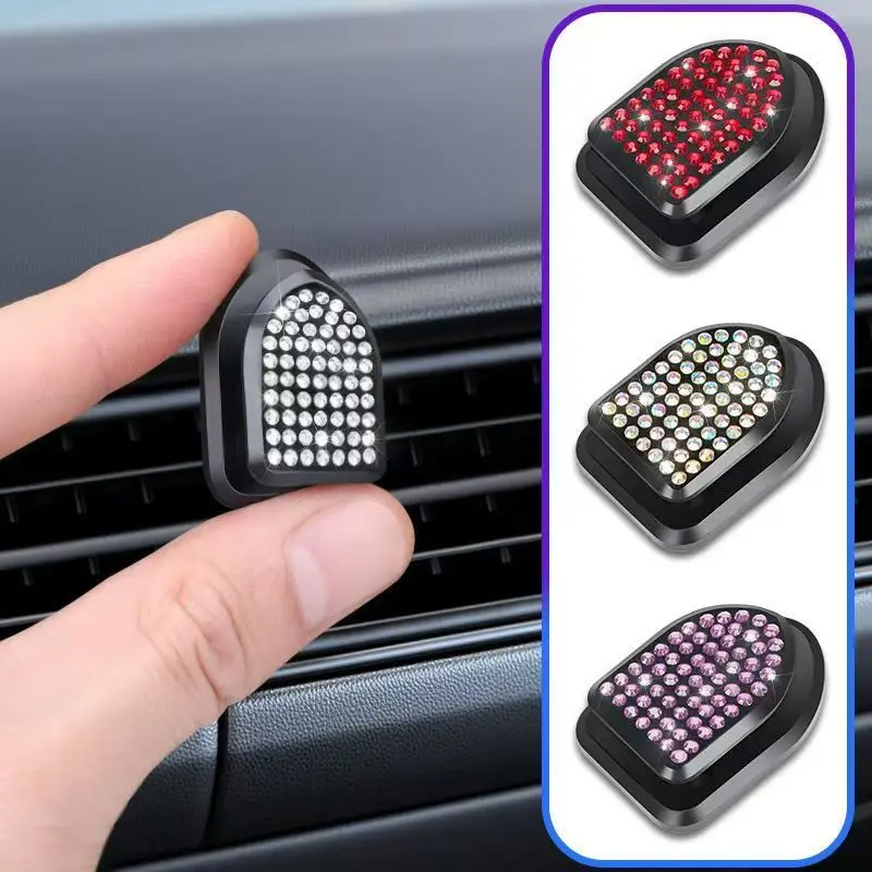 Bling Rhinestone Crystal Hooks Portable Car Bag Hanger Auto Interior Decoration Home Ornaments Multi Functional Seat Back Hooks