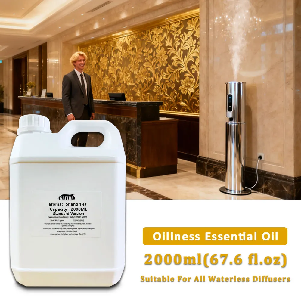 GAFERA 2000ML (67.6 fl.oz) Shangri-La Essential Oils - For All Waterless Diffuser, Hotel Fragrance Machine Replenish Aroma Oil