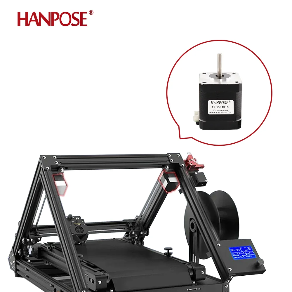 hanpose High-Quality 4 Leads 1.8 Degree Nema 17 Stepper Motor 17HS8401S Driver TB6600 1.8A 52N.cm CNC 3D Printer Equipment Parts