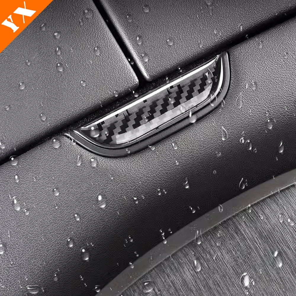 لشاومي SU7 برو ماكس اكسسوارات جديد ألياف الكربون عجلة توجيه سيارة زر ملصق الطوارئ التبديل الخلفي مسند الذراع صندوق زر