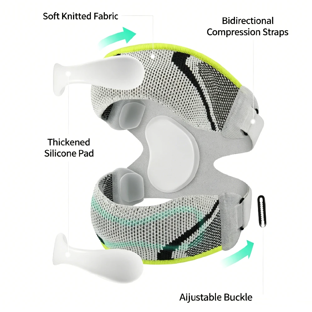 1/2PCS Gel Pad Patellar Tendon Knee Strap, Breathable Lightweight Brace Relieve Knee Pain, Tendonitis For Sports & Daily Use