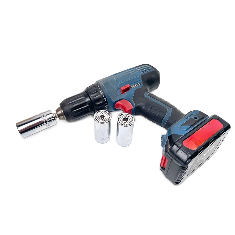 3-in-1 7-19mm Universal-Ratschenschlüssel-Set, Bohradapter, Multifunktionales Handwerkzeug für Auto- und Hausreparaturen – Detail 1