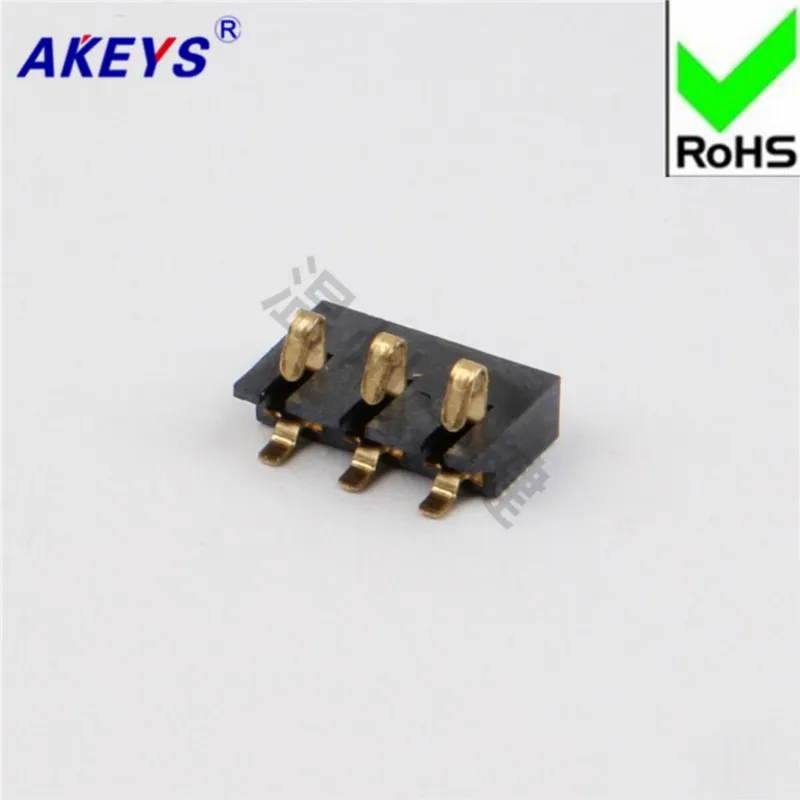 10 pcs Battery Seat Connector Digital Connector 3IN Battery Seat BC-03-3P-1.6H Copper High Temperature Resistance