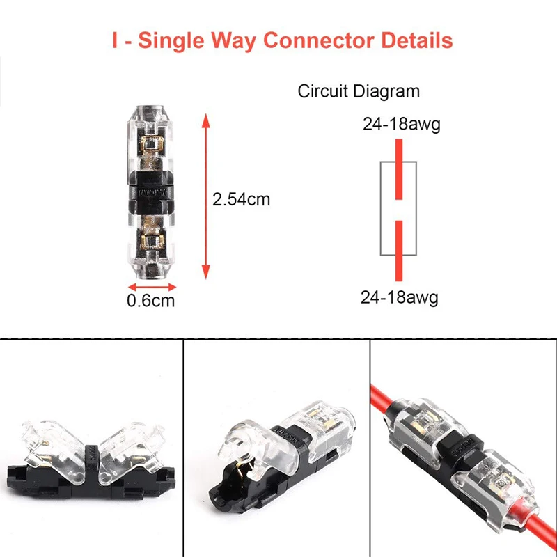 5/10/20PCS Pluggable Wire Connector Quick Splice Electrical Cable Crimp Terminals for Wires Wiring 8-22AWG LED Car Connectors