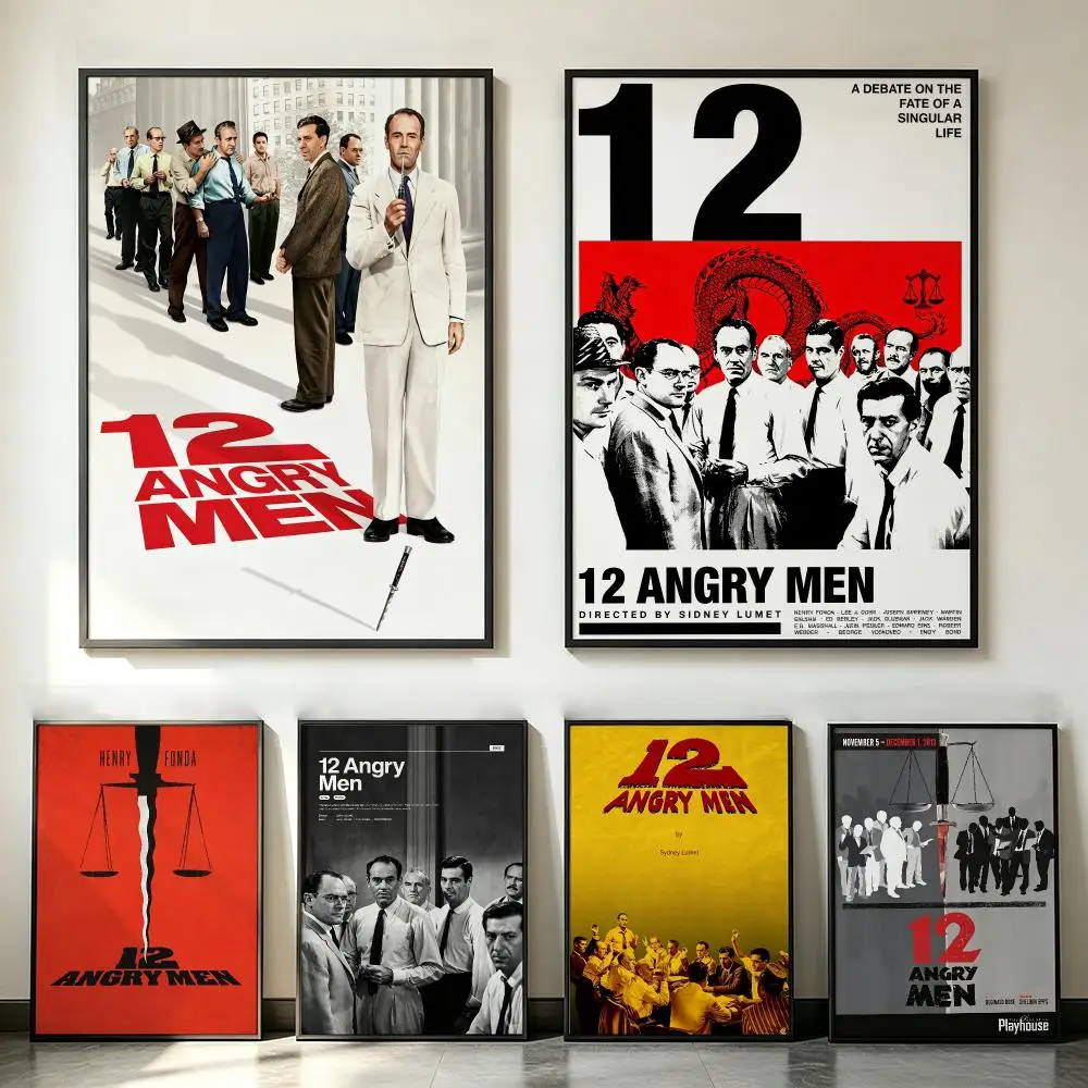 movie 12 Angry Men Poster Poster HD Trendy SelfAdhesive Wall Art Print For Living Room Bedroom Dorm Office Home Gift
