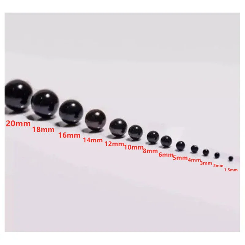 10pcs Diameter 2/2.5/3/3.5/4/4.5/5/5.5/6/6.8-20mm Black Solid Rubber Ball Round Sealing Rubber Ball Industrial DIY Parts