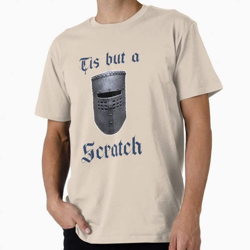 الفارس الأسود ، الكأس المقدسة 80s خمر مونتي بيثون مضحك هدية تي شيرت للرجال بلوزات كبيرة الحجم 100% القطن ملابس مطبوعة S-6XL #2