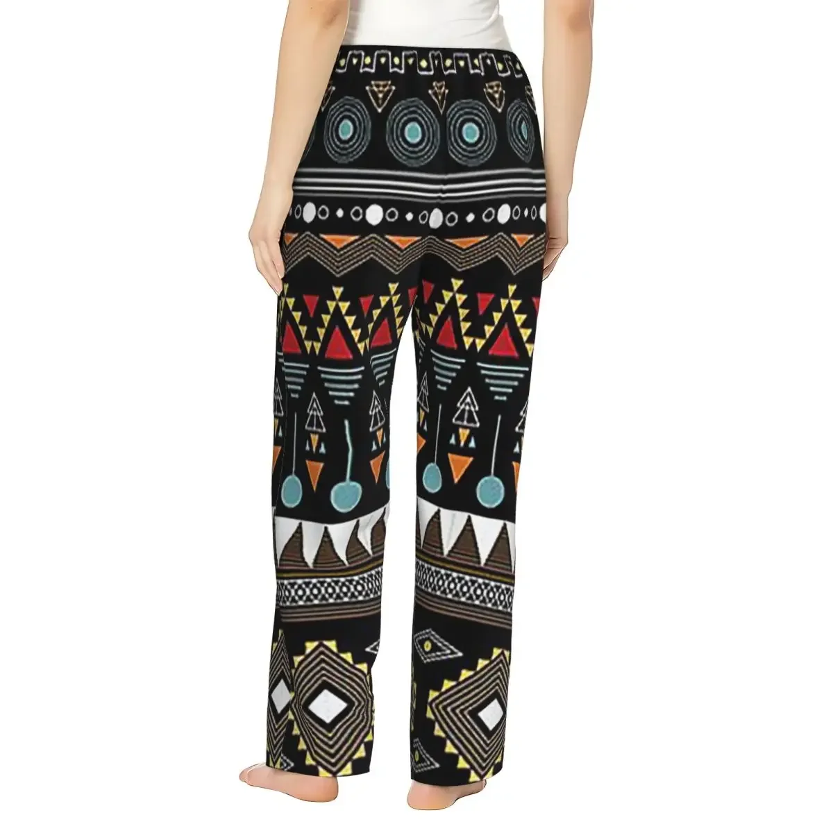 Custom Indian Painting Native American Aztec Tribal Pattern Women Pajama Pants Lounge Sleep Sleepwear Bottoms with Pockets