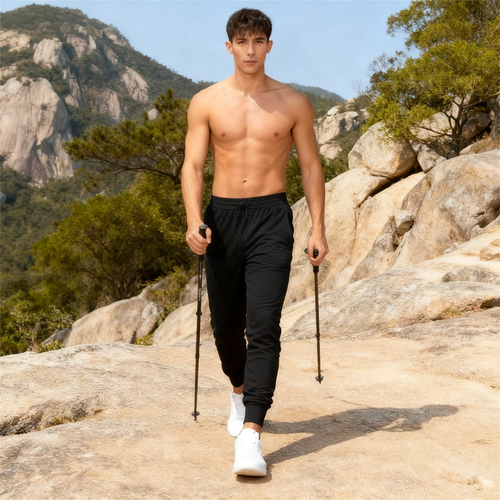 New Men'S Casual Pants - Breathable Spring/Fall Work Trousers Men'S Joggers with Elastic Waistband&Drawstring Classic Joggers