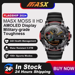 MASX-reloj inteligente muss Ⅱ para hombre, accesorio de pulsera resistente al agua con Pantalla AMOLED de 1,43 pulgadas, batería de 420mAH, bluetooth, llamadas, grado militar