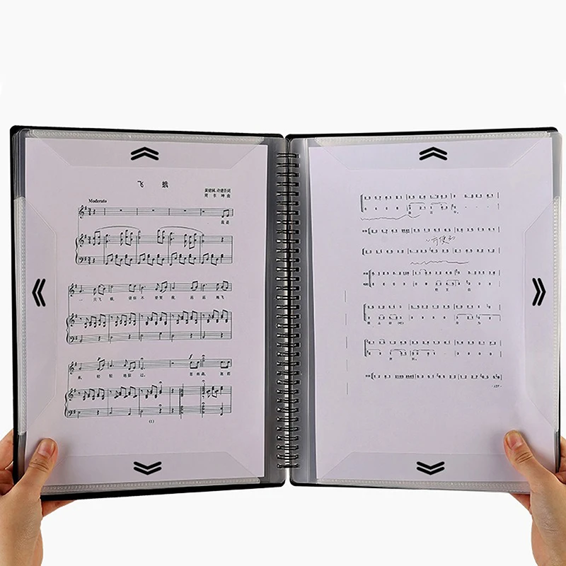 【C】Flexibler Notenordner für Klavier mit 20 Seiten, A4-Format, Notenheft-Clip, Notenmappe für Klavierpartituren, Notenbinder zum Üben – Detail 11