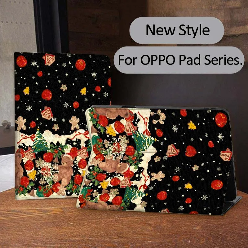 

Christmas style pattern Tablet Case For OPPO Pad 2 3 4 11 SE X Air 2 Neo Pro 12.1 10.36 11 11.4 13.2 Inch
