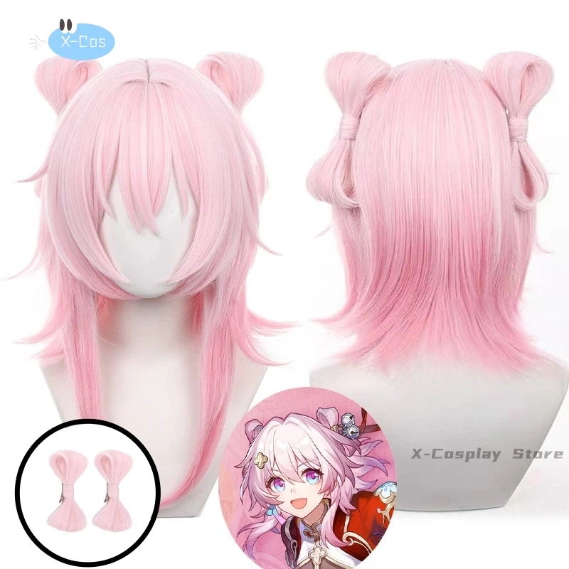 

7 марта Косплей-игра хонкай Звездная рейка 7 марта меч Косплей розовый парик аниме ролевая игра карнавал искусственный комикс с реквизитом