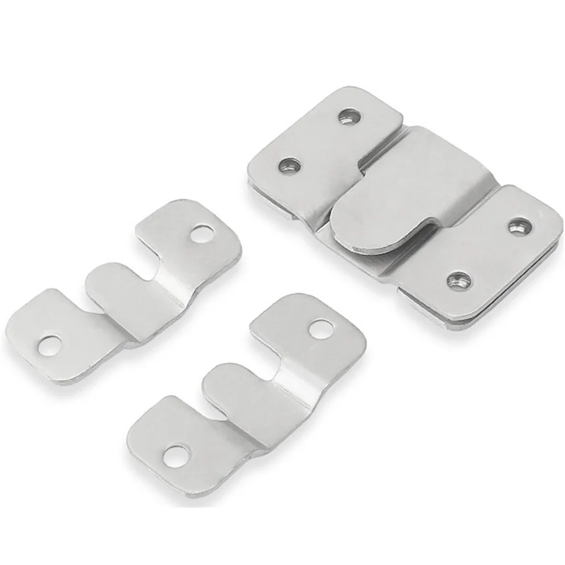 L74A 20Pcs Stainless Steel Photo Frame Hook Picture Hangers 54X30Mm Wall Picture Frame Hanger Display Hook