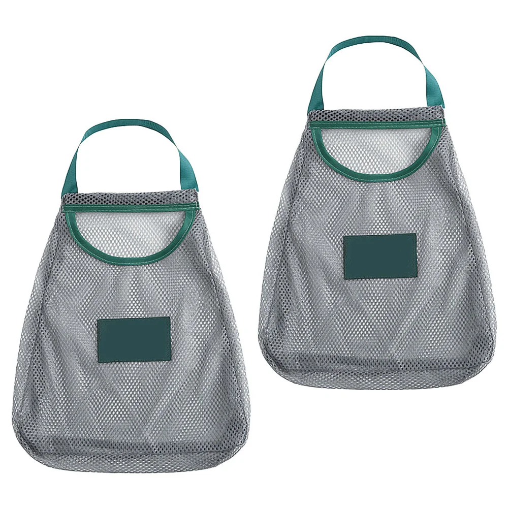 

2Pcs Vegetable Hanging Mesh Bag Breathable Fruit Storage Bag Garlic Onion Ginger Holder Mesh Bags for Vegetables