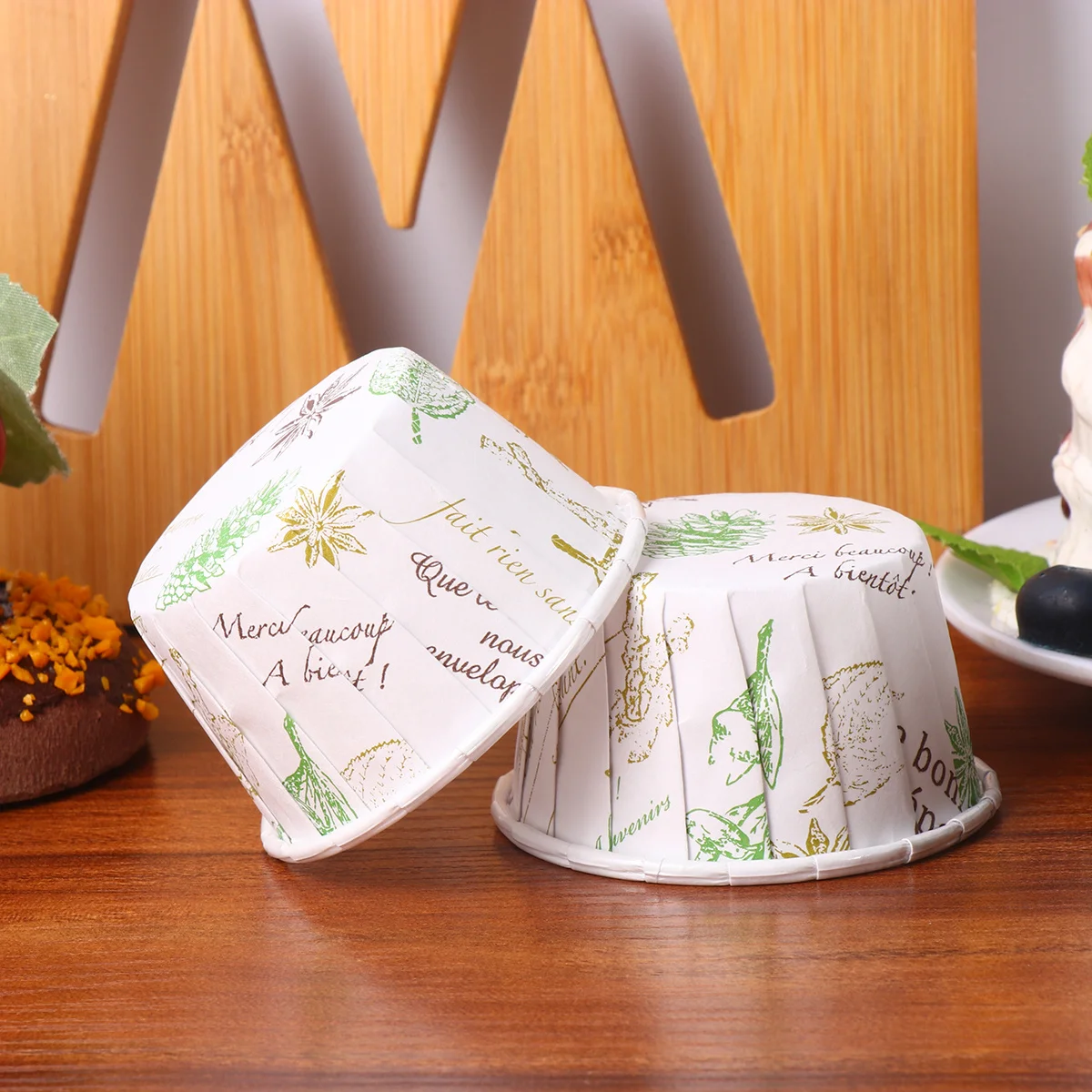 

50Pcs Heat Resistant Paper Cupcake Wrappers Oil Proof Sturdy Flexible Cake Mold Paper Liners Baking Muffin Box Party Cake