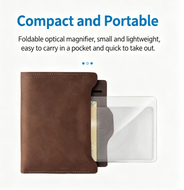 Card Magnifier – Portable HD Lens for Elderly Reading, Solar Fire Starting, Kids Nature Exploration & Science Experiments