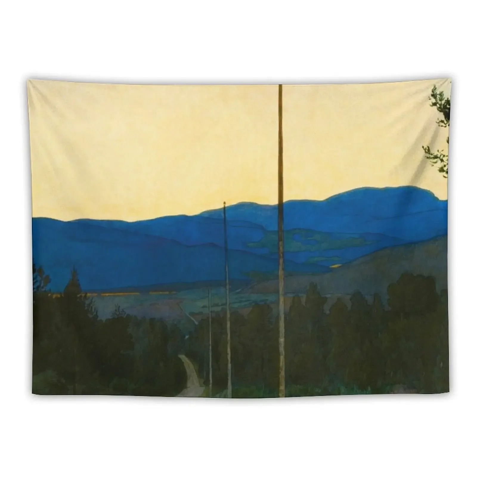 Harald Sohlberg The country road Tapestry Art Mural Home Decorations Room Decoration Aesthetic Tapestry