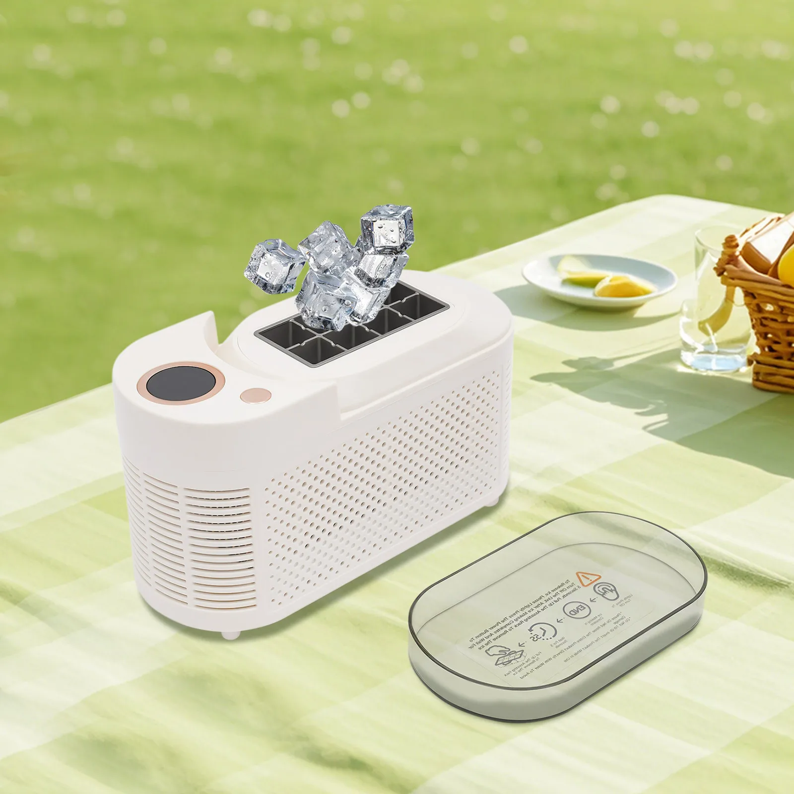 Dual-core ice-making technology Mini Countertop Ice Maker ten minutes 8 hollow ice cubes 15 minutes 8 solid ice