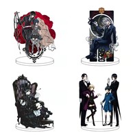 Black Butler Hot Anime Figures Ciel Phantomhive Undertaker Sebastian Michaelis Acrylic Stands Model Exquisite Plate Desk Decor
