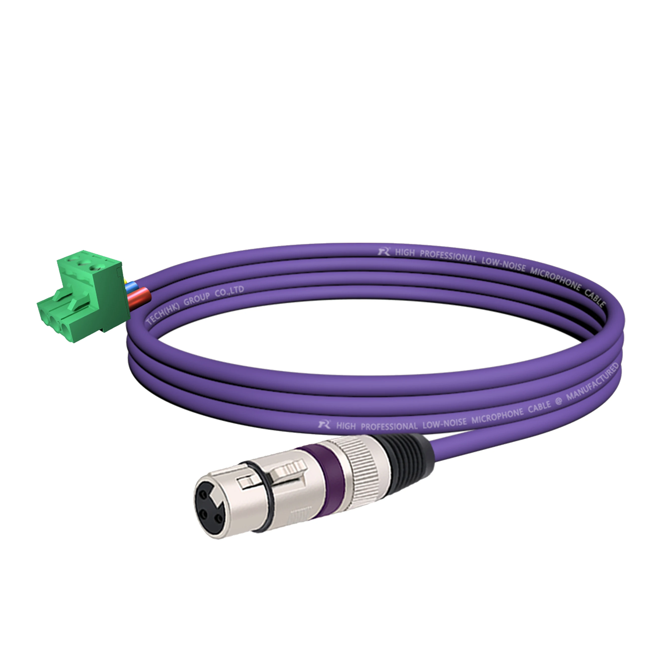 1 Stück Silber-Stecker mit Farbigem Endring und Farblich Passender Kabelummantelung, Profi-Audiokabel, Phoenix 3M/2EDG 5.08 3P zu 3P XLR M/F Kabel – Detail 10