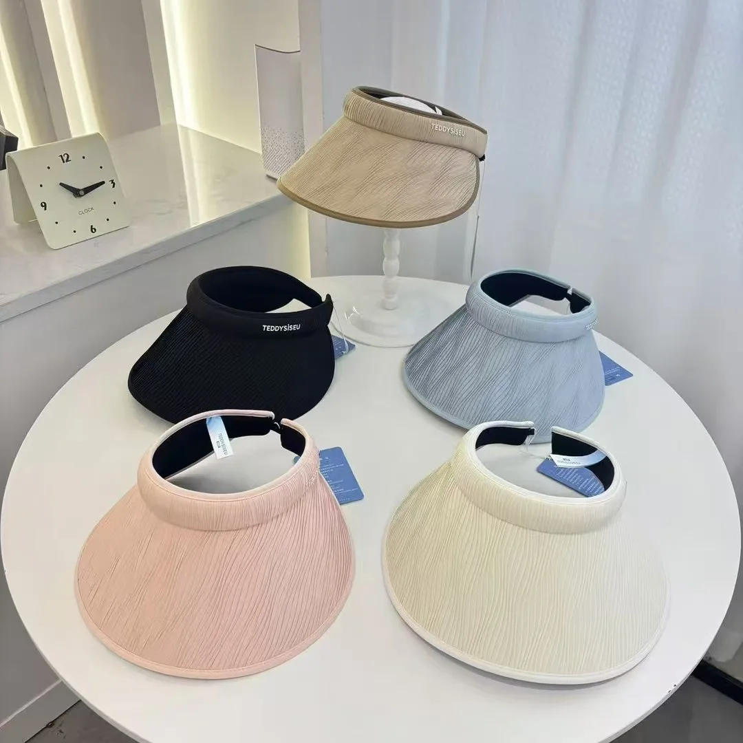 New Sun-Protective Puff Hat with Wide Brim—Celebrity-Inspired UV-Blocking Hairpin Shade Hat, Ventilated Topless Design