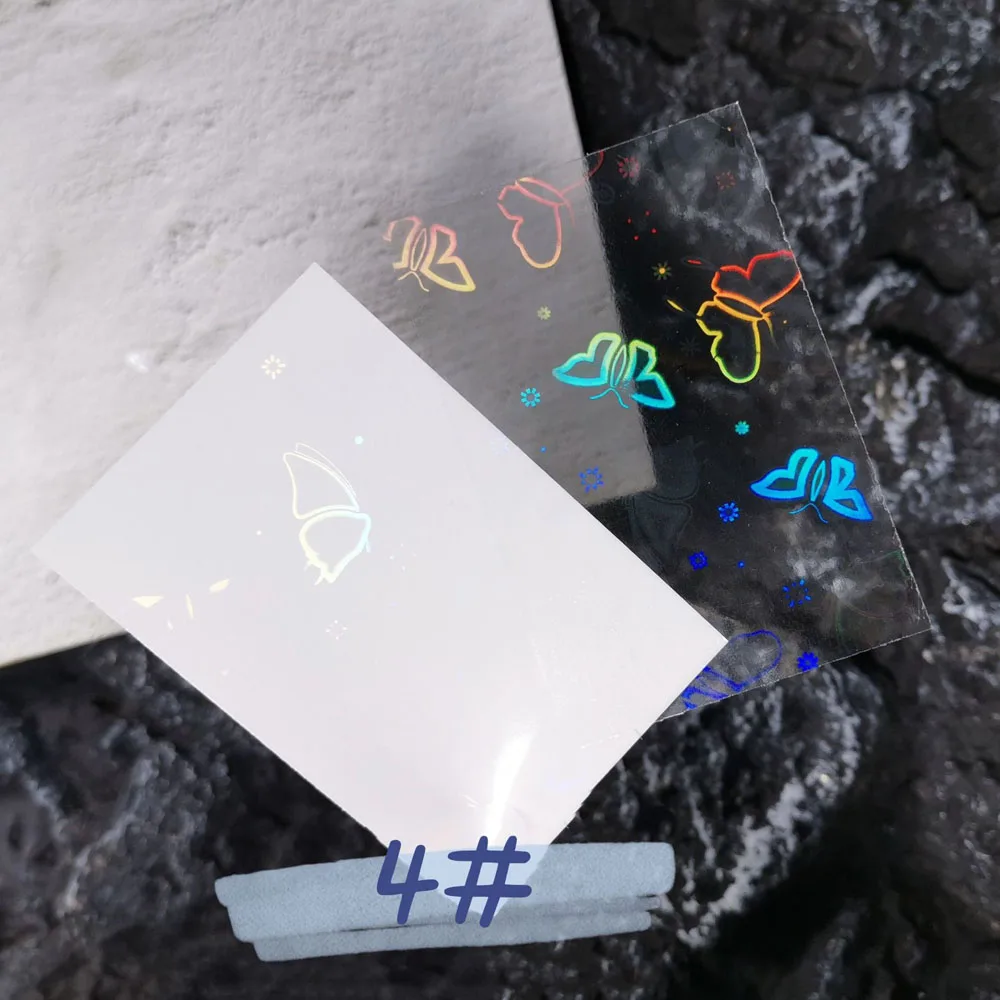 1 قطعة أورورا الليزر القلب مسمار الفن ملصق ثلاثية الأبعاد الثلاثية الأبعاد التدرج وامض الحب الزهور الثلج الهندسة ستار مسمار الشارات