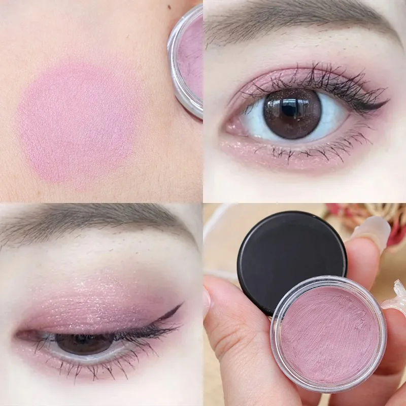 Waterproof Matte Eyeshadow Cream Natural Nude Pink Brown Glitter Eyeshadow Cream Lasting Contouring Pigment Eyes Makeup Cosmetic
