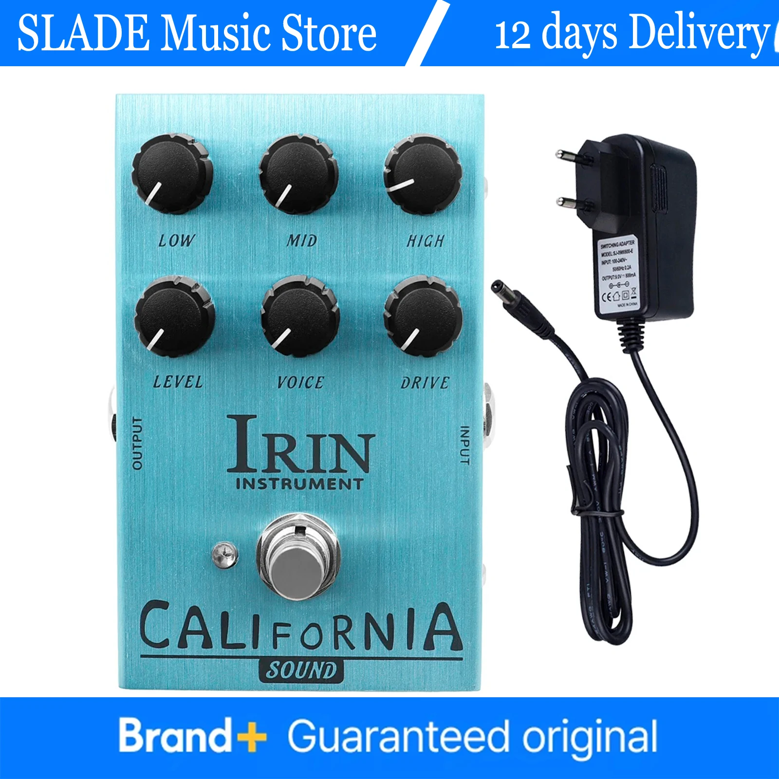 

AN-32 CALIFORNIA педаль эффектов для электрогитары классический динамик имитация педали с адаптером 9 В аксессуары для гитары