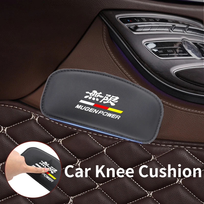 

Curved leather knee pads For Honda Mugen Power Civic 5D Accord 8 CRV Hrv Fit Jazz Type R Vezel Stream Insight