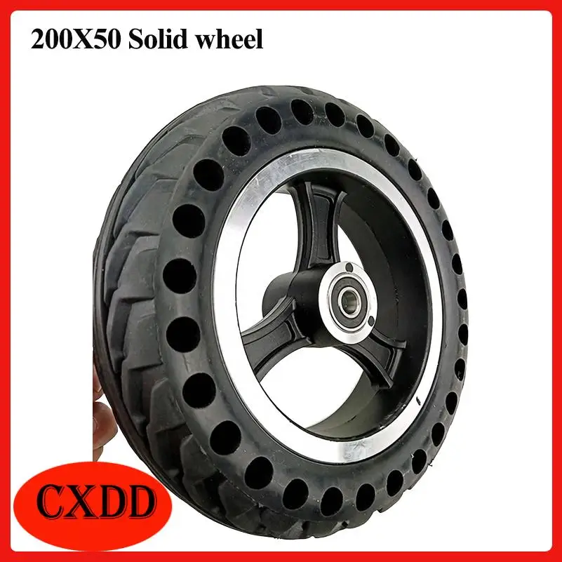 

Premium explosion proof solid wheels 200x50 for scooter tires, 8-inch non inflatable accessory set.