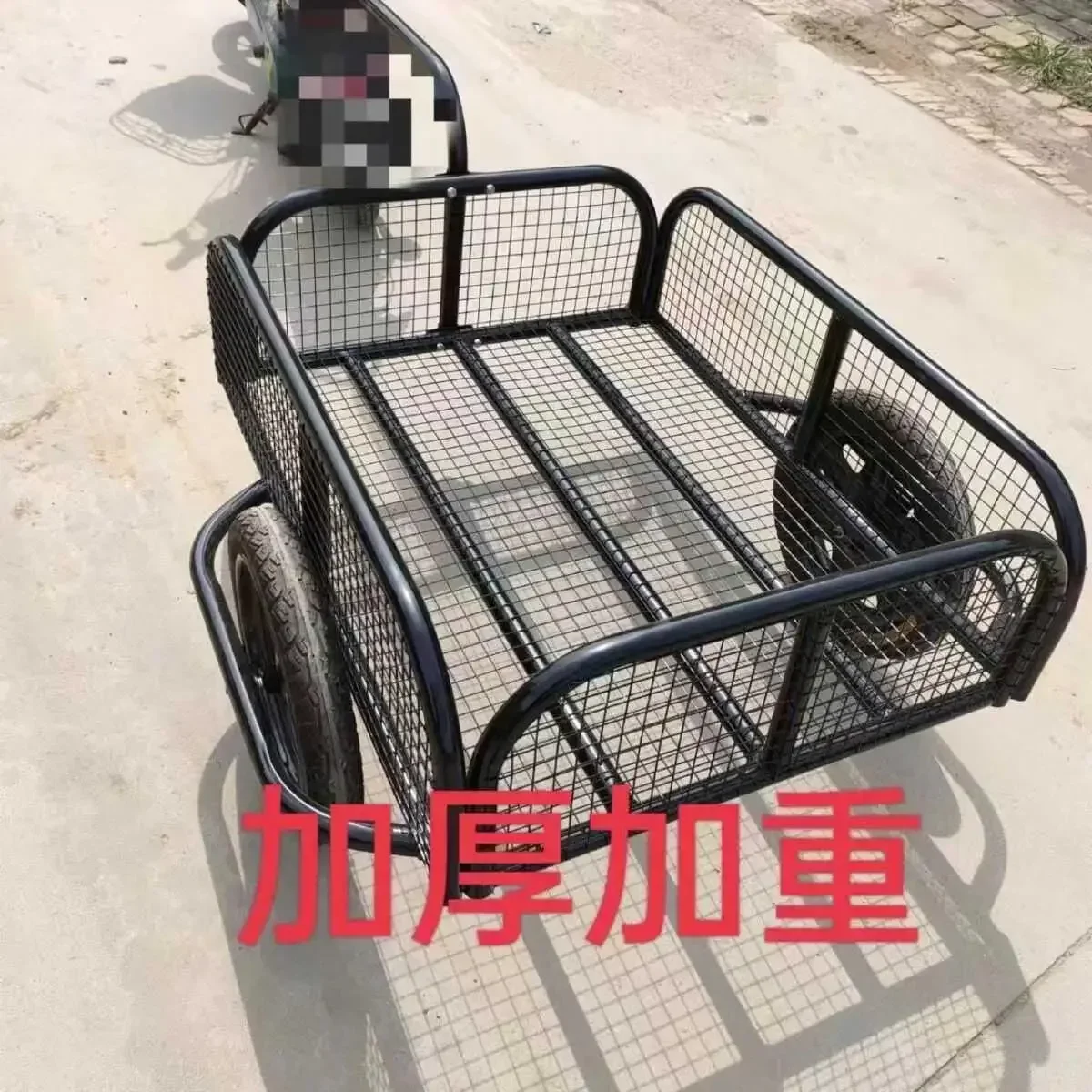 Electric vehicle small trailer motorcycle trailer rear  tractor stall pull goods fishing pet carriage