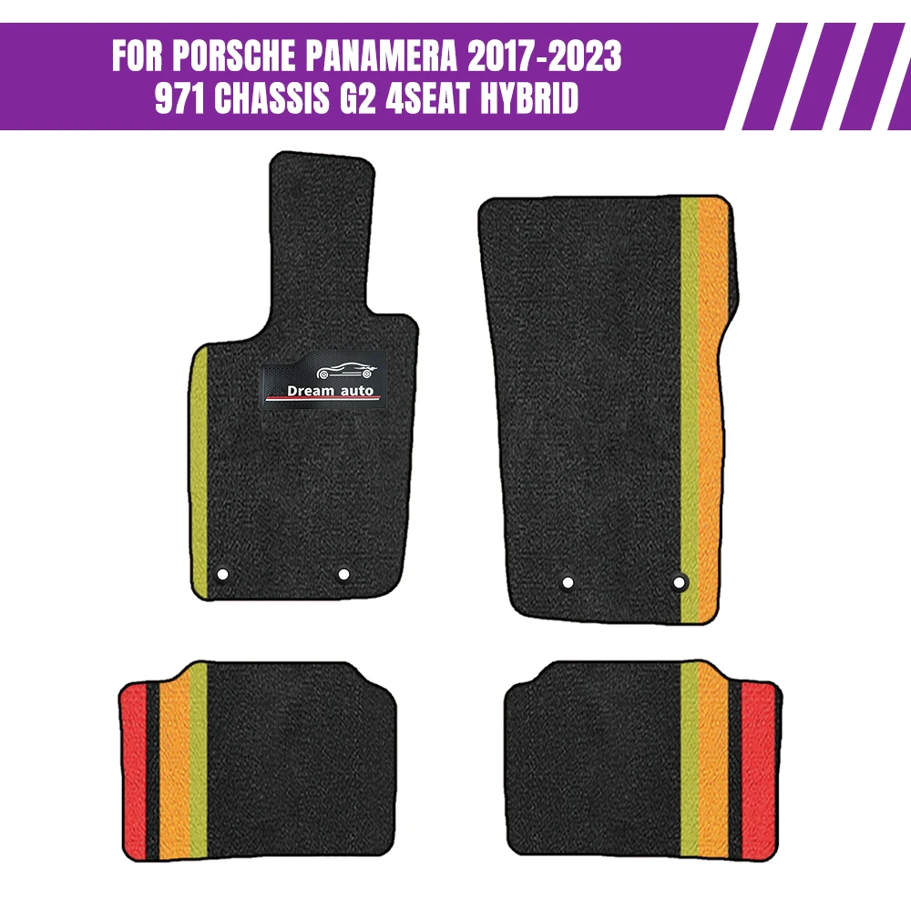

Custom Car Floor Mats For Porsche Panamera 2017-2023 971 Chassis G2 4seat Hybrid Waterproof Auto Carpets Foot Coche Accessorie
