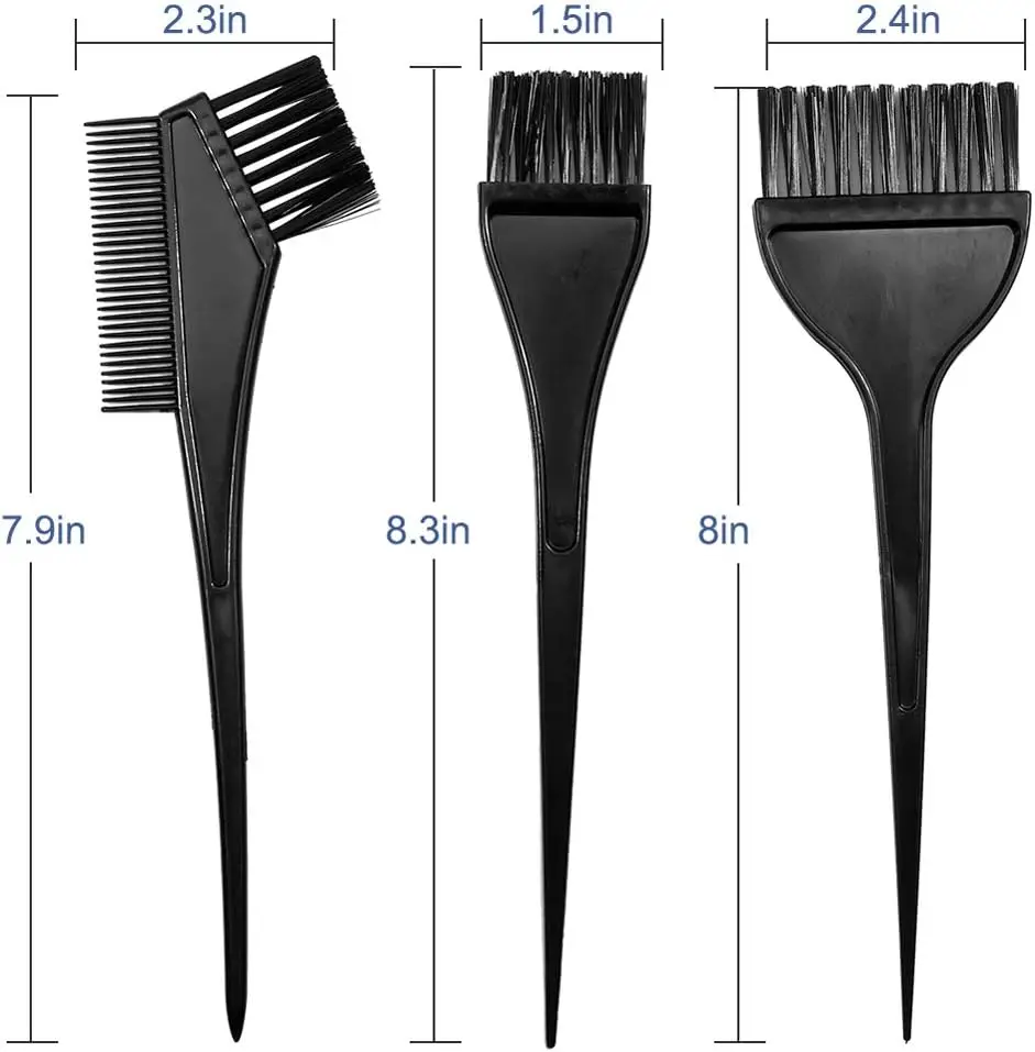 Professional Hair Dye Brush and Mixing Bowl Set for Salon & Home Use, Includes Multiple Brushes & Comb