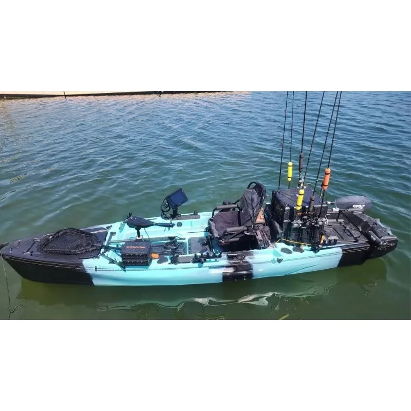 Plastic Fish  Electrico Motor Para Kayak Folding Rudder Fishing Kayak with 360 Swivel Seat