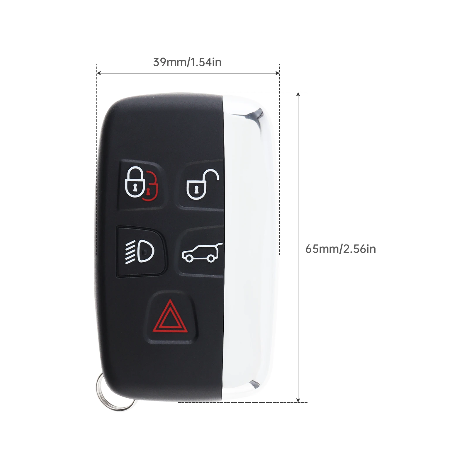 5 Buttons Smart Replacement Key Fob Cover Case Fit for Range Rover Wear-resistant Smart Car Remote Key Shell