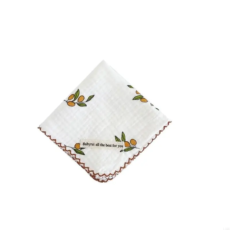 

Toddler Facecloth Square Drooling Bibs Soft Burping Cloth GauzeCotton Sweat Absorb Cloth High Absorbent Kids Kerchief L4MC