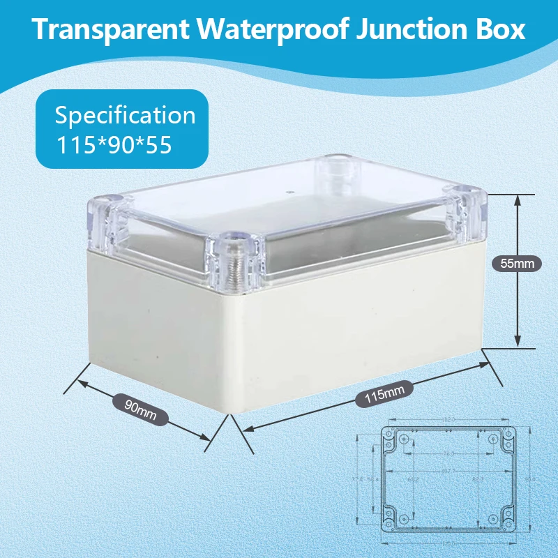 IP67 Kunststoff Transparente Wasserdichte Gehäuse Box für Outdoor Elektronische Projekte Elektrische Instrument Junction Gehäuse Schützen