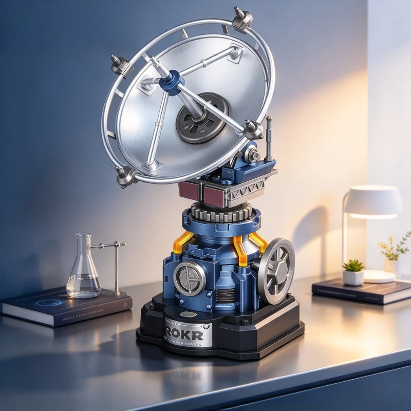 Industrial Radar Station Model Kit, Mechanical Building Puzzle with Six-Way Connectors, Expandable Building Set for DIY Assembly