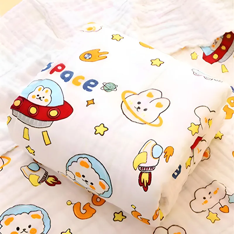 Newborn Baby Thickened Soft Absorbent Bath Towel Six-layer Cotton Gauze Children's Bath Towel Household Infants Bath Towel