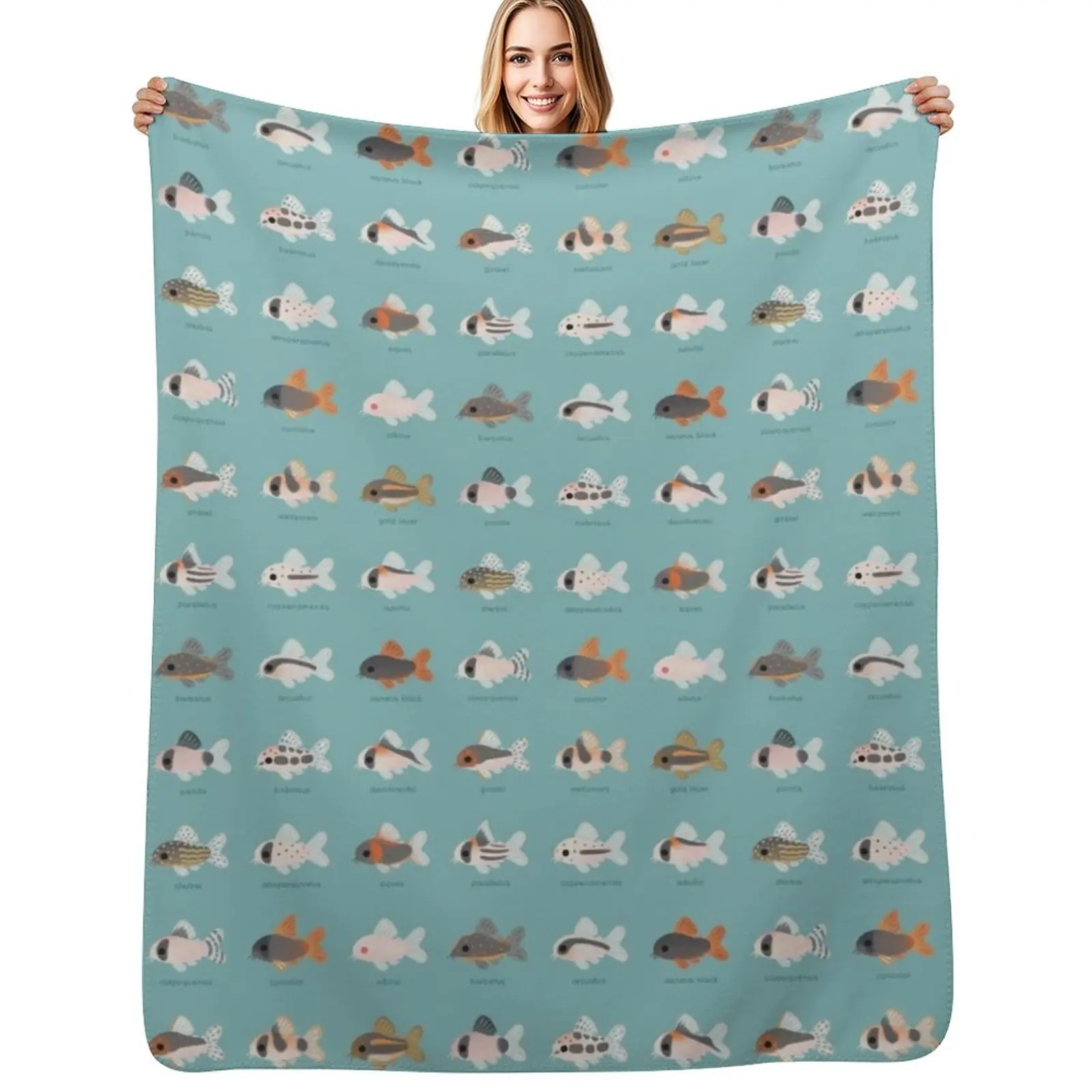 

Corydoras! Throw Blanket For Sofa Thin Kid'S Travel funny gift Blankets