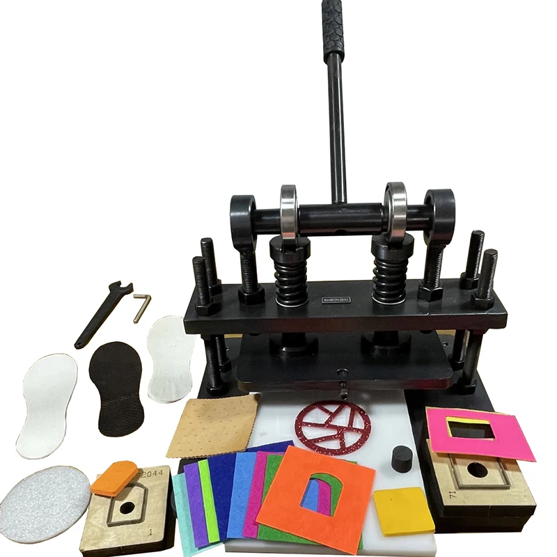 

High Quality Shoe Sole Box Wallet Cell Phone case Making Die Cutting Machine Manual Leather