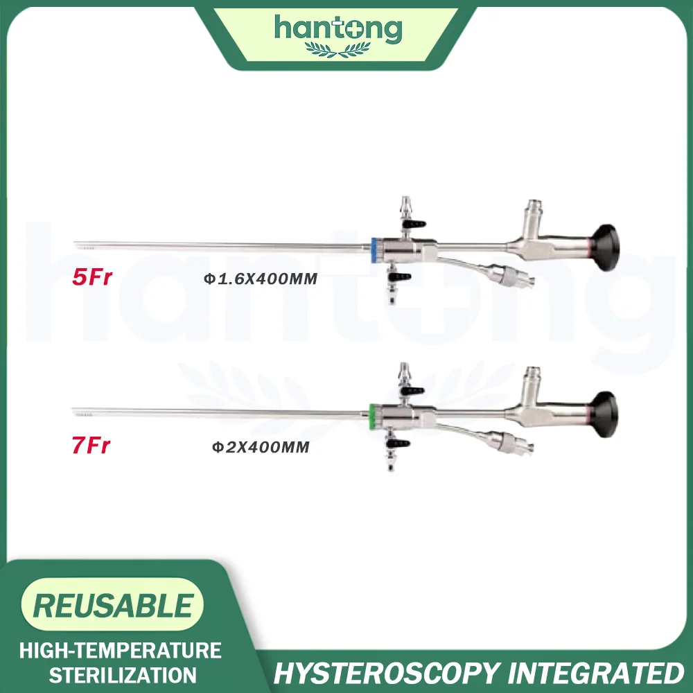 Integrated 30 Degrees 6  6.4*205mm Steel Hysteroscope System Minimally Gynecological Equipment Obstetrics Gynecolog 5Fr 7Fr