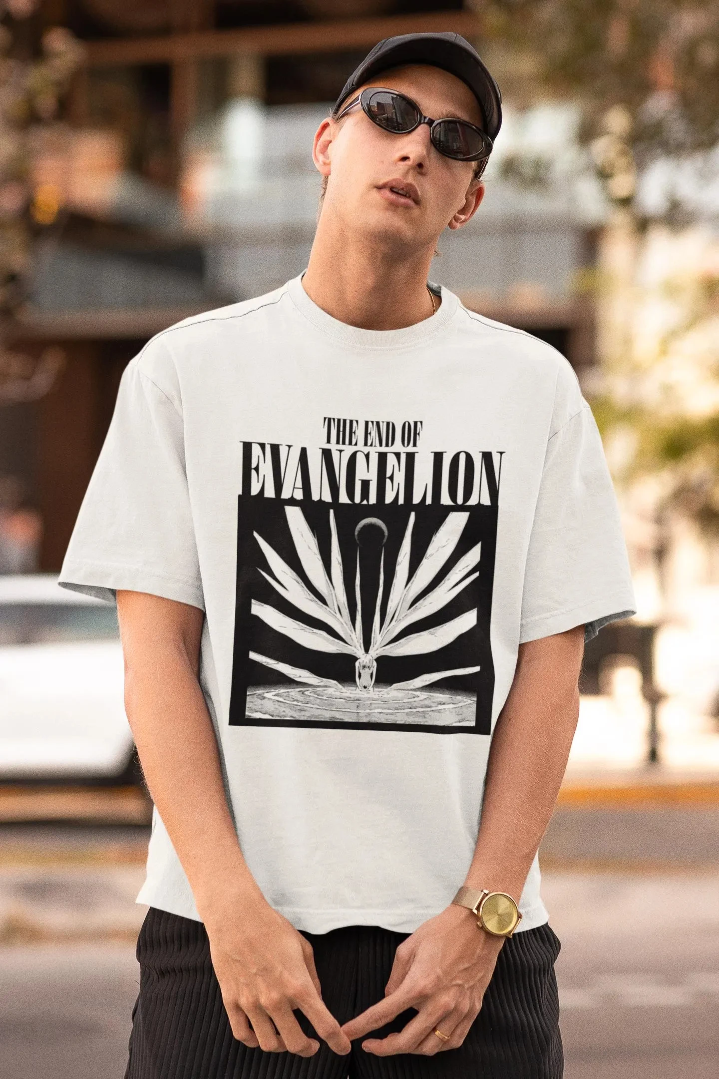 Nova camisa Evangelion, camisa End of Eva Eva - elegante, casual e confortável. Streetwear unissex de algodão puro para todas as estações.