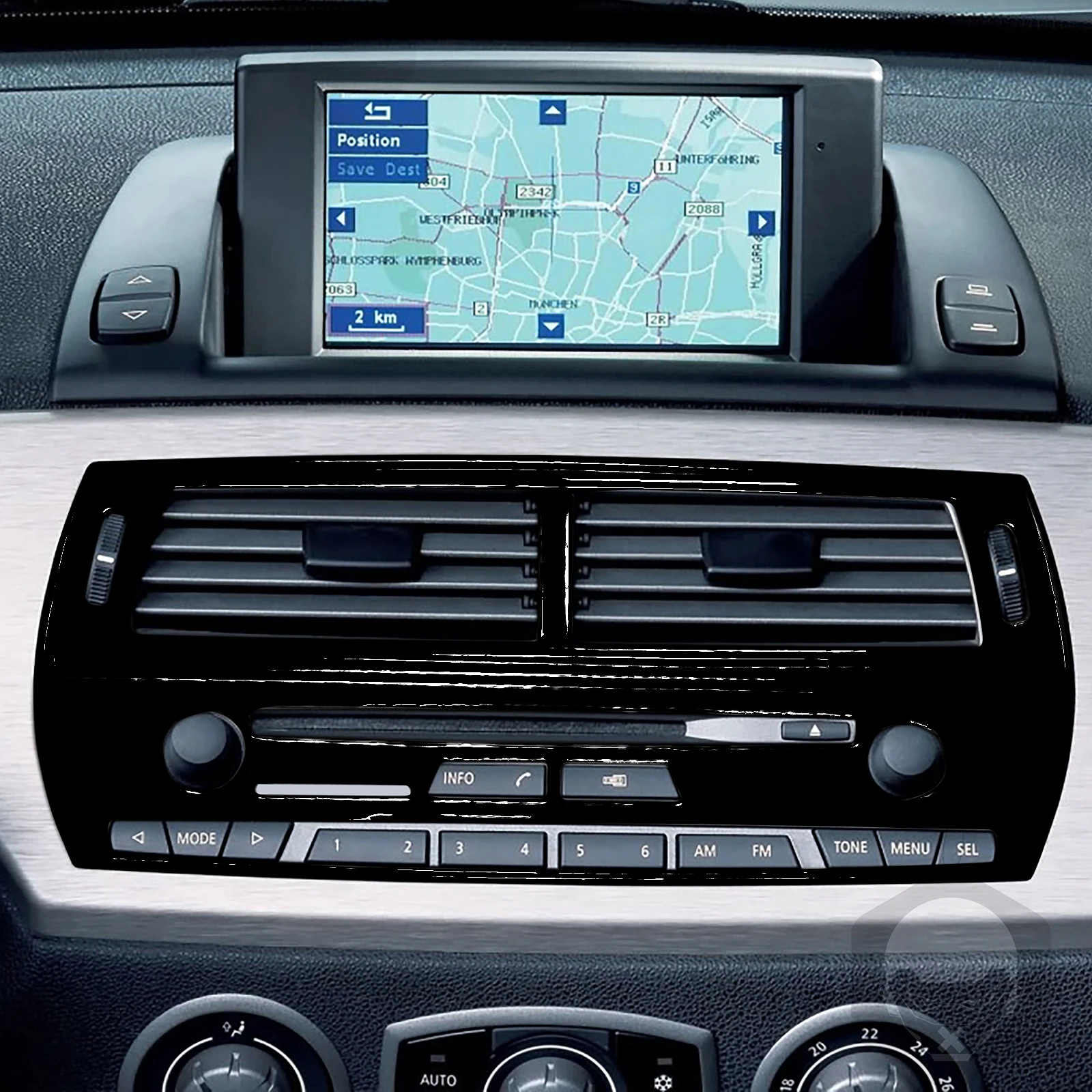 For BMW Z4 E85 E86 2003-2008 Piano Black Central Control Radio CD Air Vent Panel Cover Trim Set Car Accessories Interior Sticker - view 4