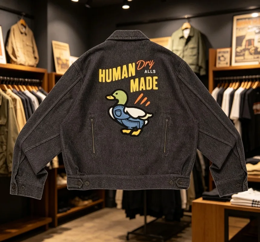 human made Duck Work Jacket Zip Up Loose Fit Unisex Couple Japanese Streetwear